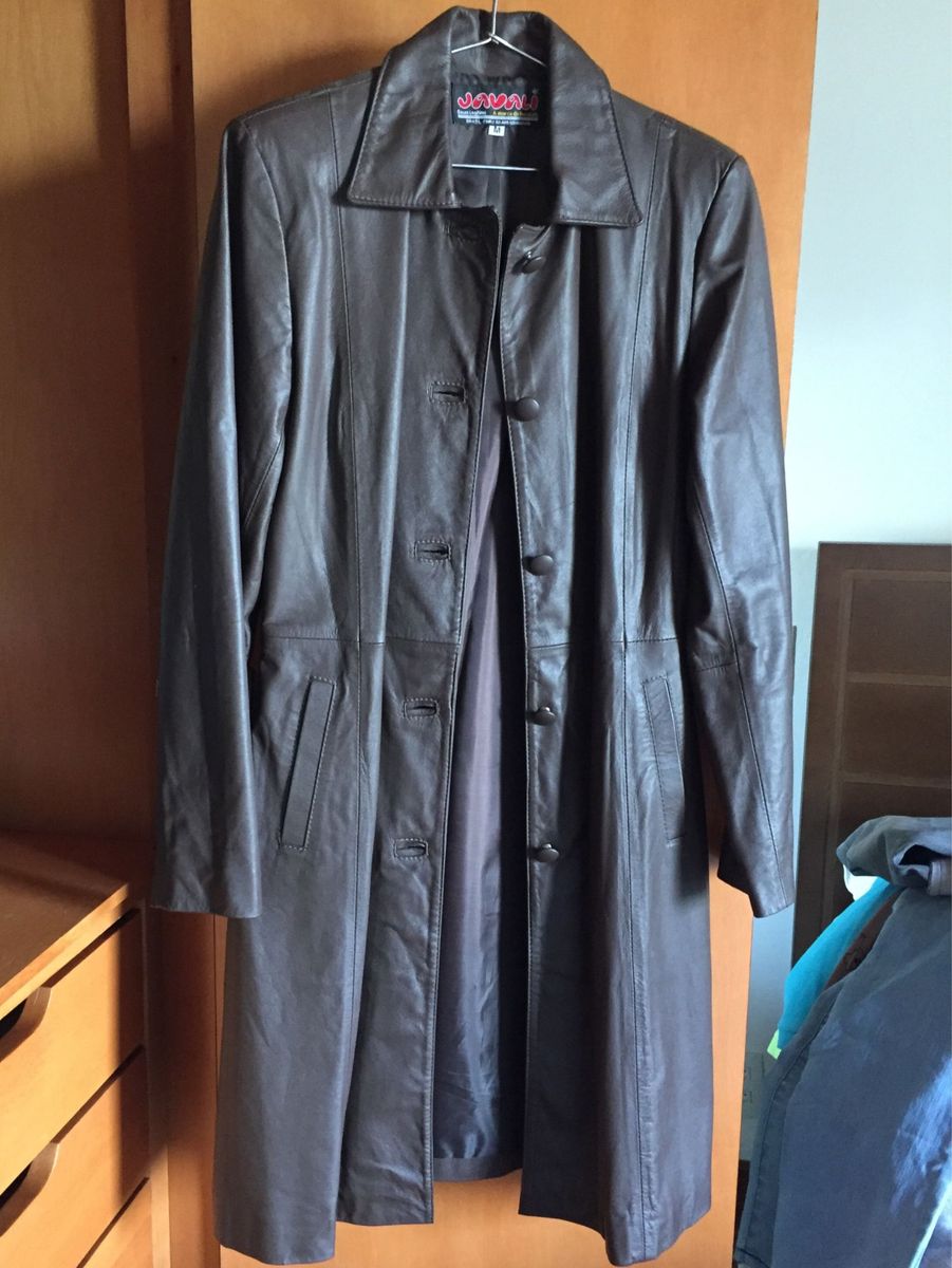 sobretudo couro legitimo