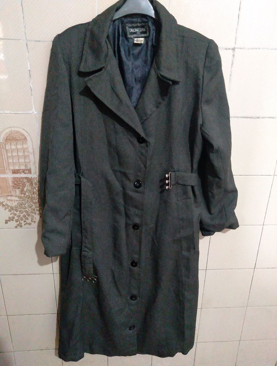 Sobretudo Grafite Plus Size | Casaco Feminino Dromedar Usado 133925508 ...