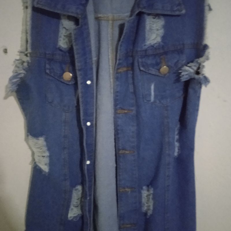Sobretudo Jeans Nunca Usado Tam M Colete Feminino Nunca Usado