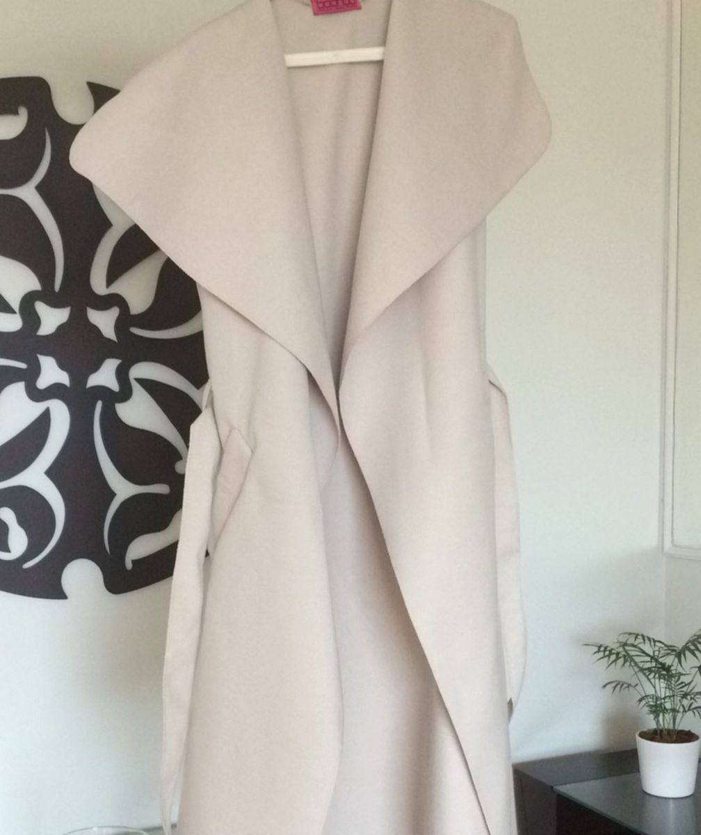 sobretudo feminino sem manga