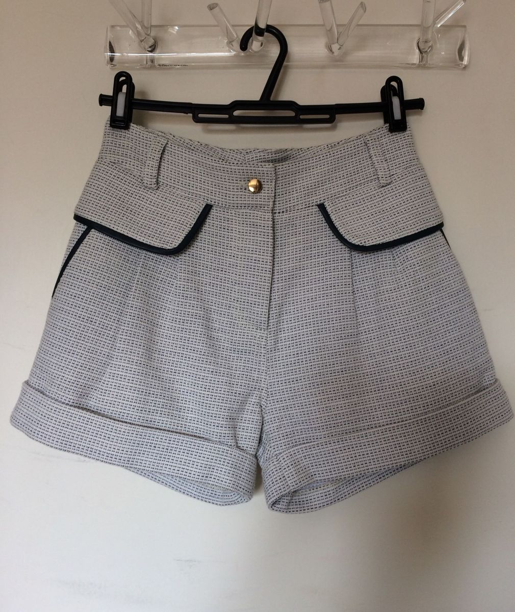 shorts social cintura alta