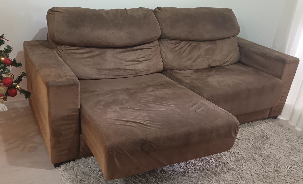 Sofá 2,20 com Encosto Reclinável Retirada em Florianópolis Sofá Usado 79502557 enjoei