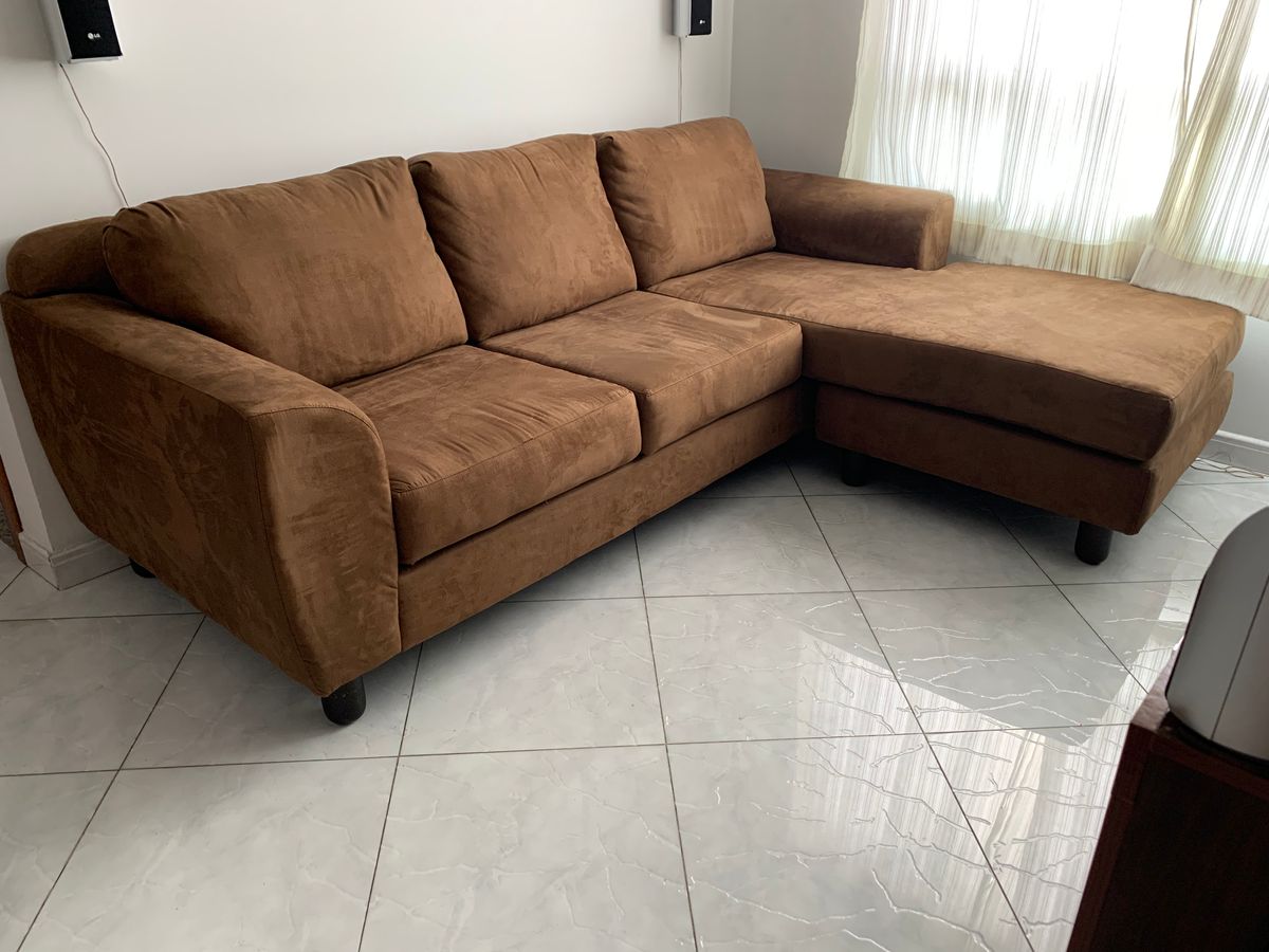 Sofá 3 Lugares C/ Chaise Bilateral Sofá Usado 69828299 enjoei