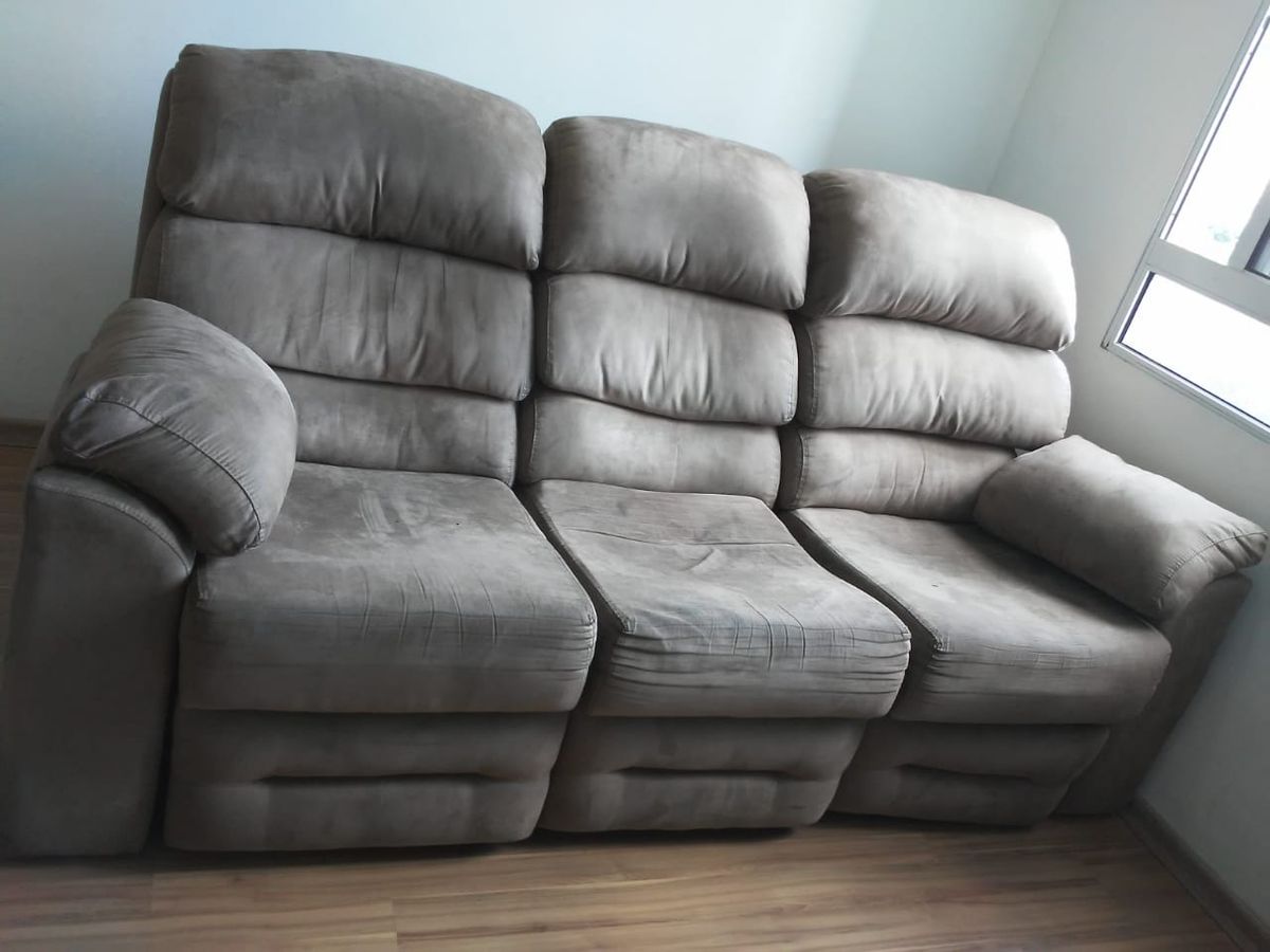 Sofá 3 Lugares Retrátil e Reclinável Sofá Loja Imigrante Usado