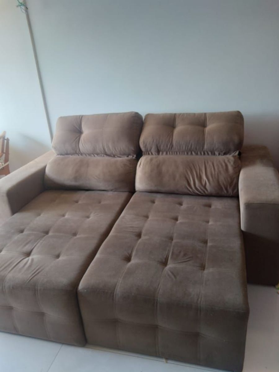 Sofa 3 Lugares Retrátil Reclinável Sofá Lar Shop Usado 78831310 enjoei