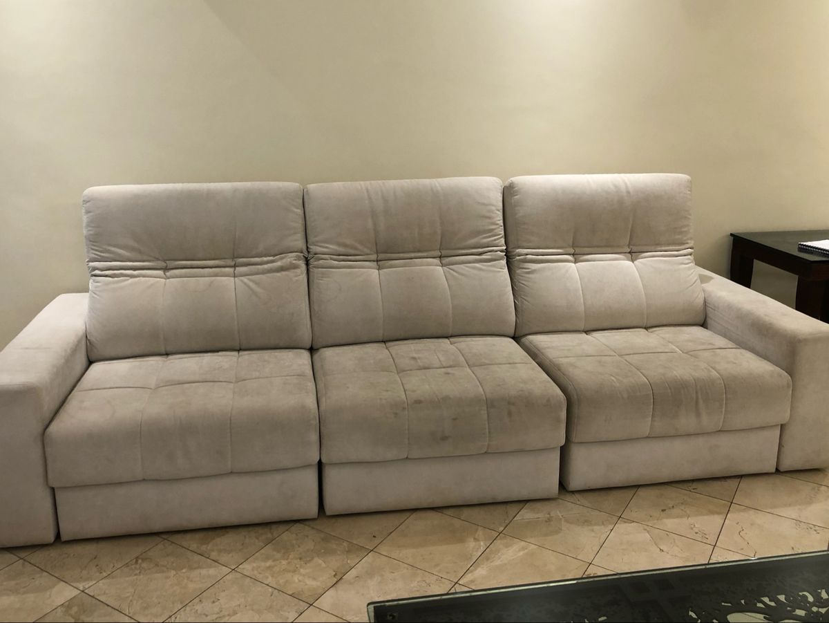 Sofá 3 Metros Retrátil e Reclinável Sofá Usado 60034462 enjoei
