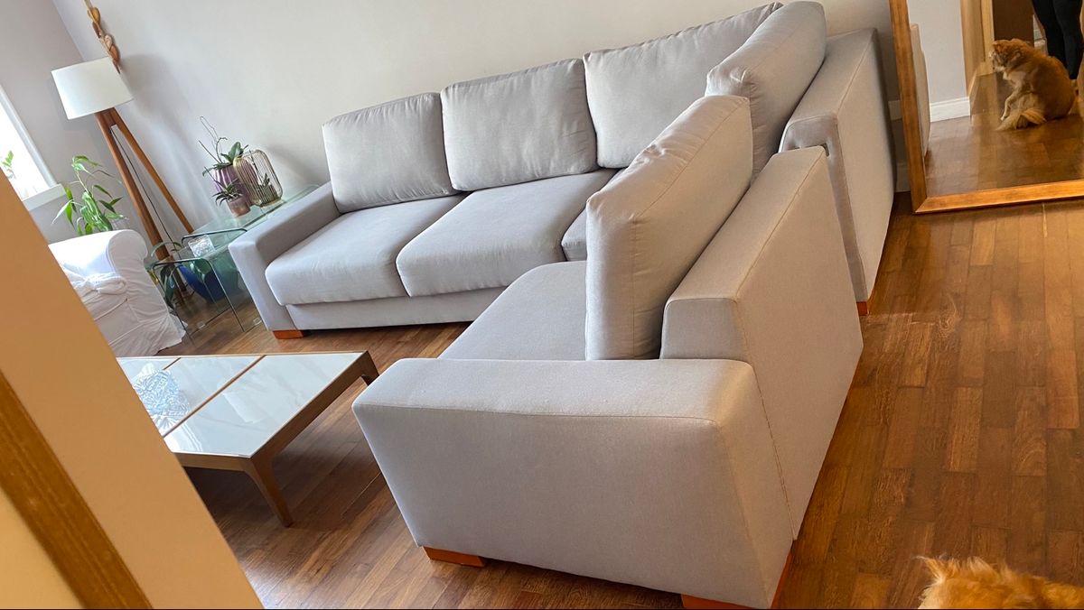 Sofá 5 Lugares, em L, Retrátil, Modular Sofá Dunelli Usado 85717039