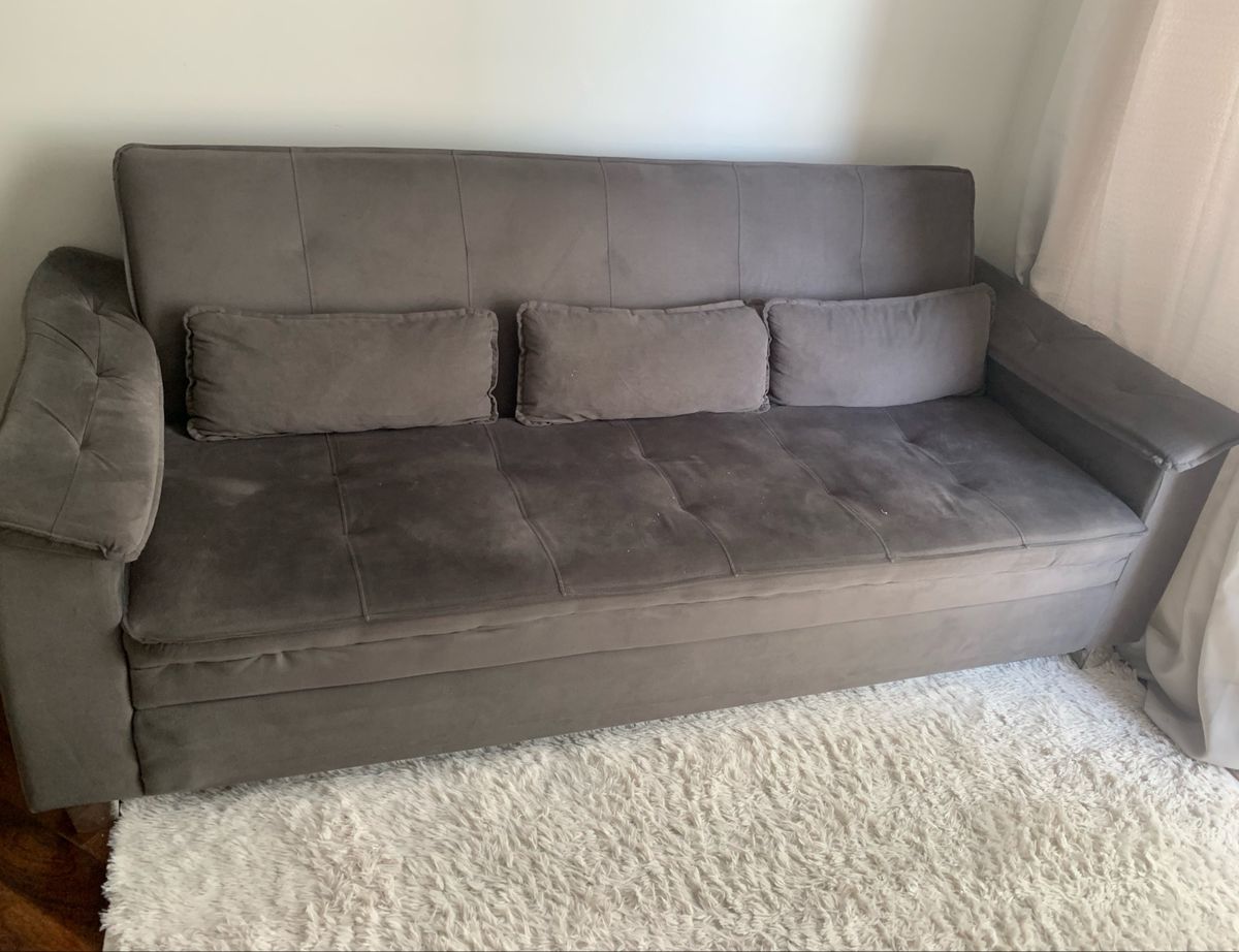 Sofá Cama 3 Lugares Mobly Sofá Mobly Usado 63764885 enjoei