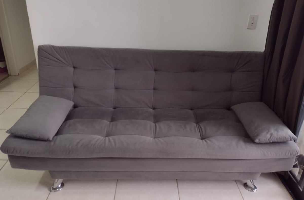 Sofácama 3 Lugares Suede Sofá Premium Usado 56730493 enjoei