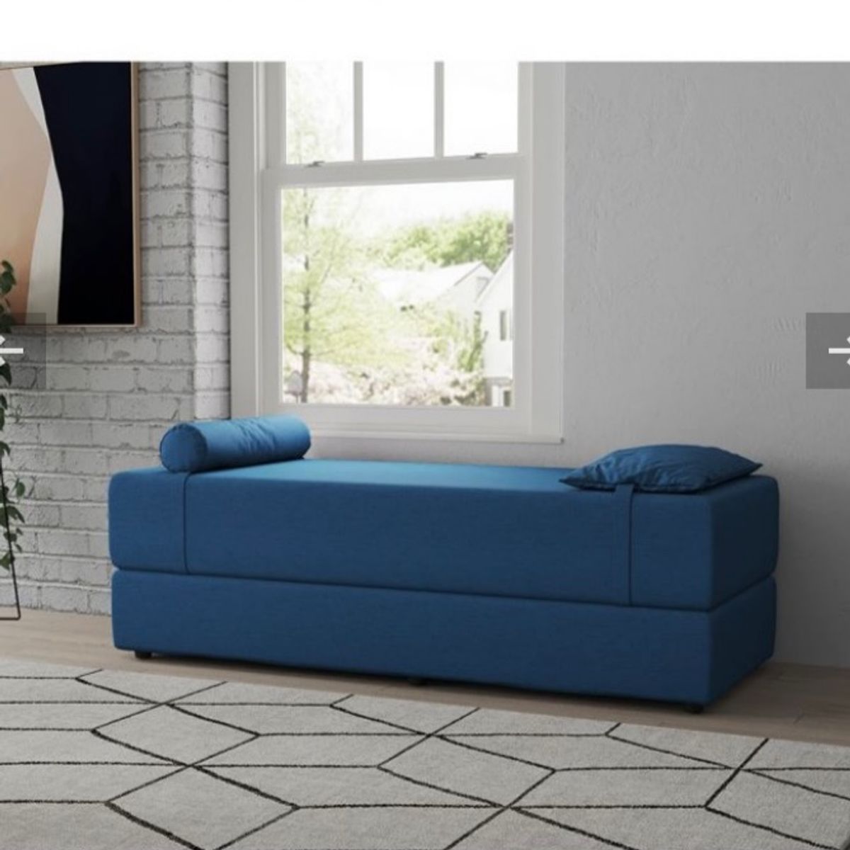 Sofá Cama Azul Marinho Novo Sofá Mobly Usado 73794593 enjoei