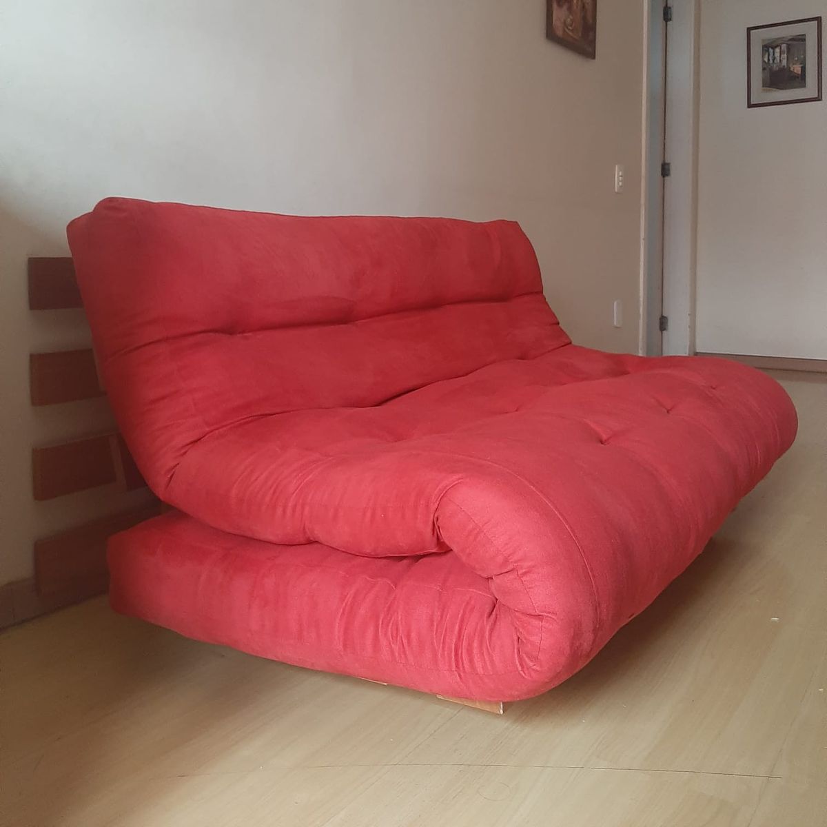 Sofácama Casal Vermelho Futon Company Sofá Futon Company Usado