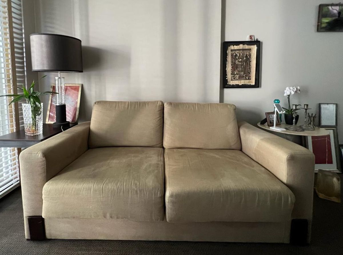 Sofá Cama de Dois Lugares Sofá Abarca Usado 75596616 enjoei