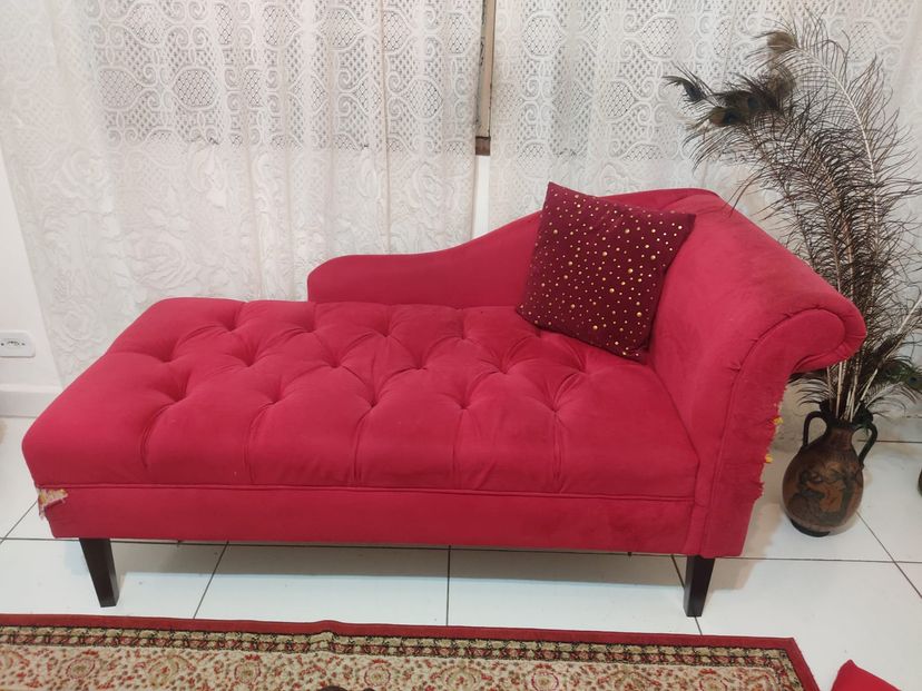 Sofá Chaise Vermelho | Sofá Usado 68905960 | enjoei