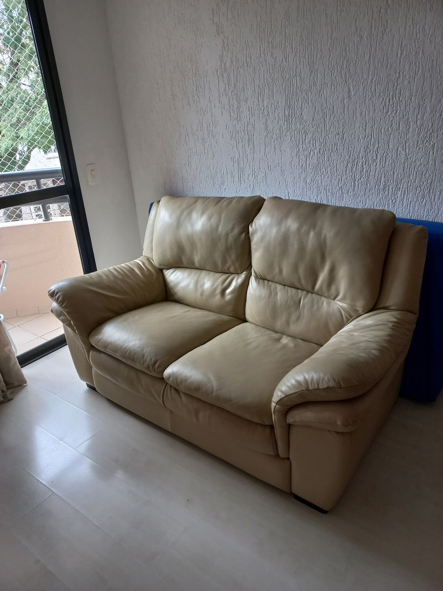 Sofá Couro Legítimo Sofá Usado 67481862 enjoei