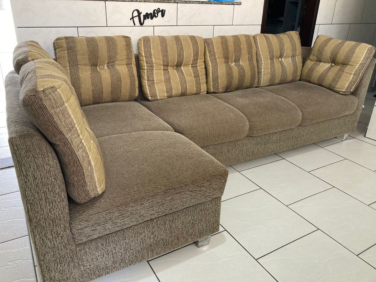 Sofá de Canto 5 Lugares Sofá Usado 70562993 enjoei