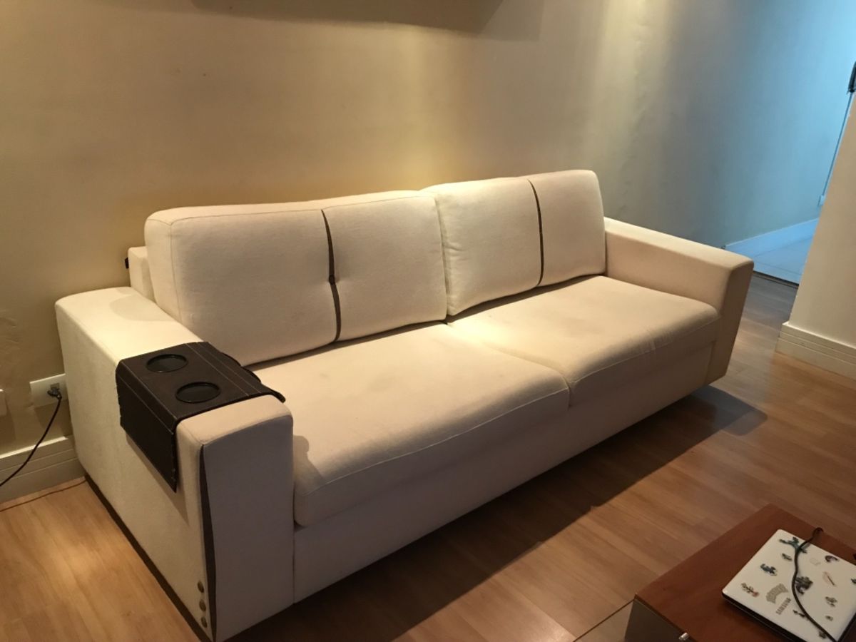 Sofá em Linho 2,40 X 0,90 Sofá Usado 35009055 enjoei