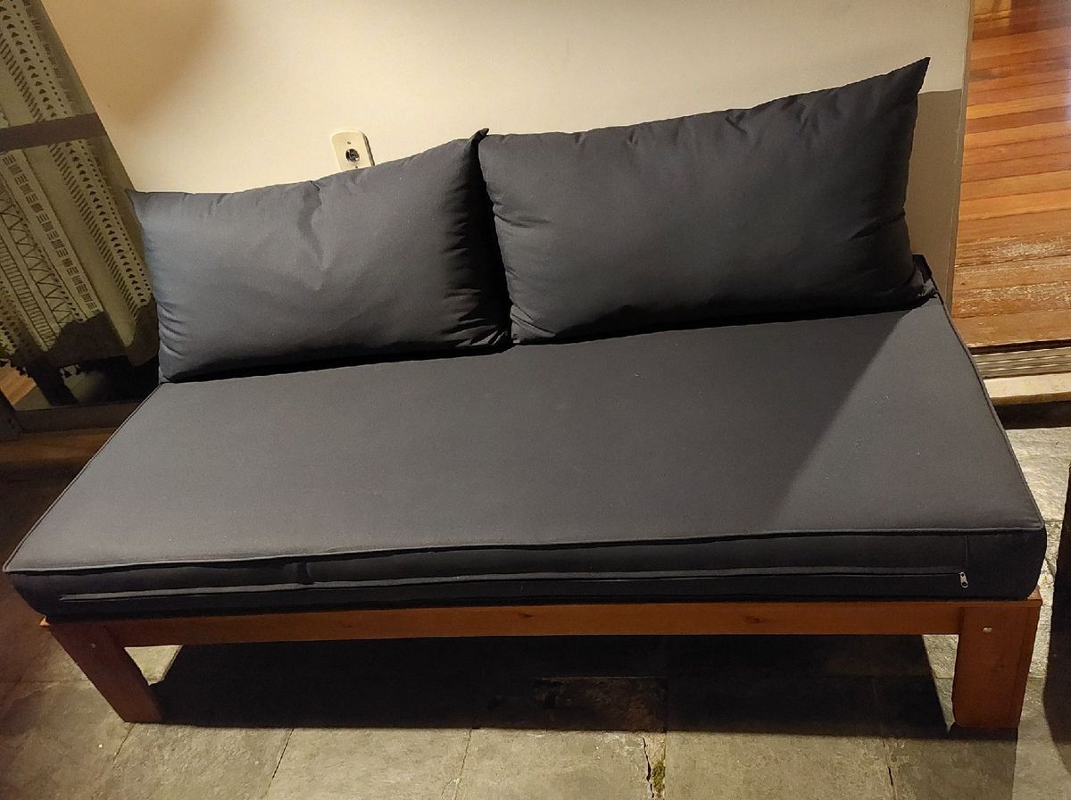 Sofá Futon Area Externa Sofá Feito Por Usado 77478437 enjoei
