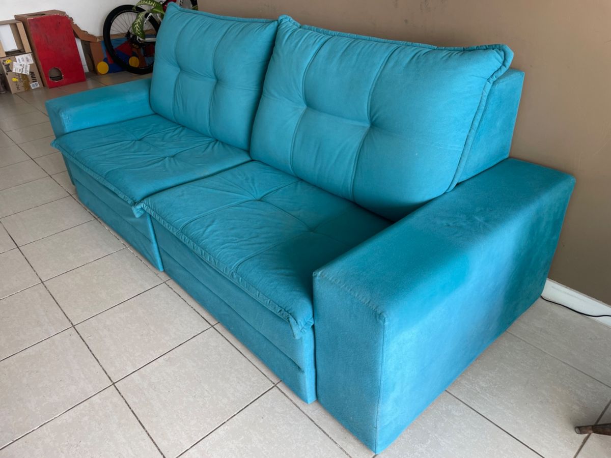 Sofá Retrátil 4 Lugares (muito Novo) Sofá Usado 94163046 enjoei