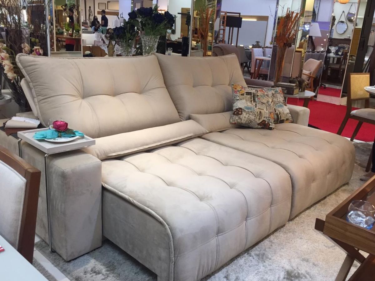 Sofá Retrátil 6 Lugares Sofá Rio Decor Usado 62869200 enjoei