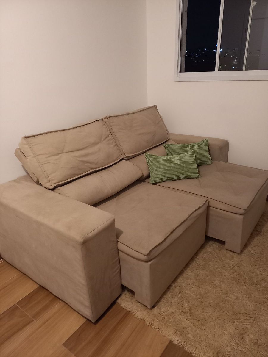 Sofá Retrátil Bege Usado Sofá Usado 82853711 enjoei