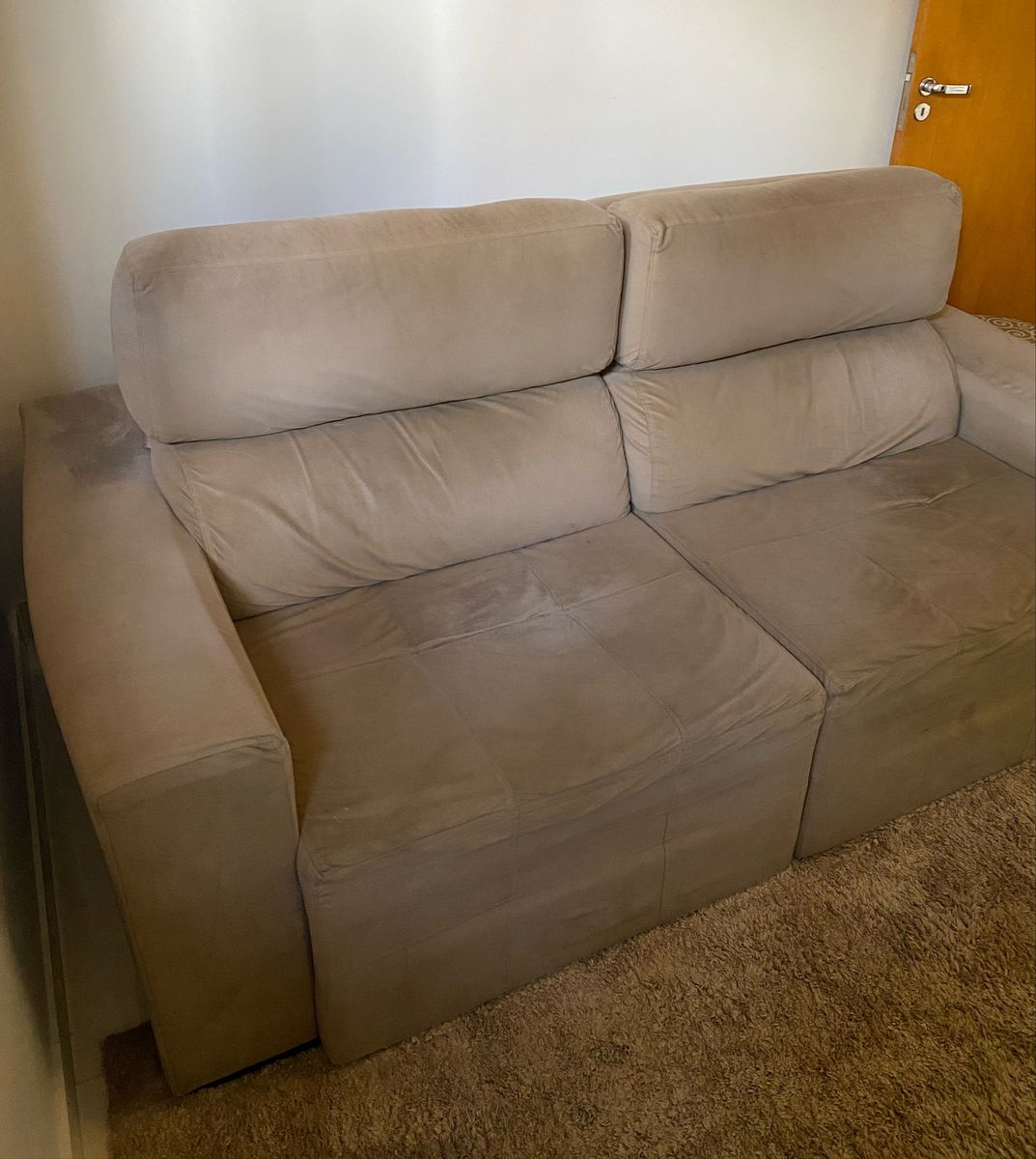 Sofá Retrátil Bege Usado Sofá Usado 80824724 enjoei