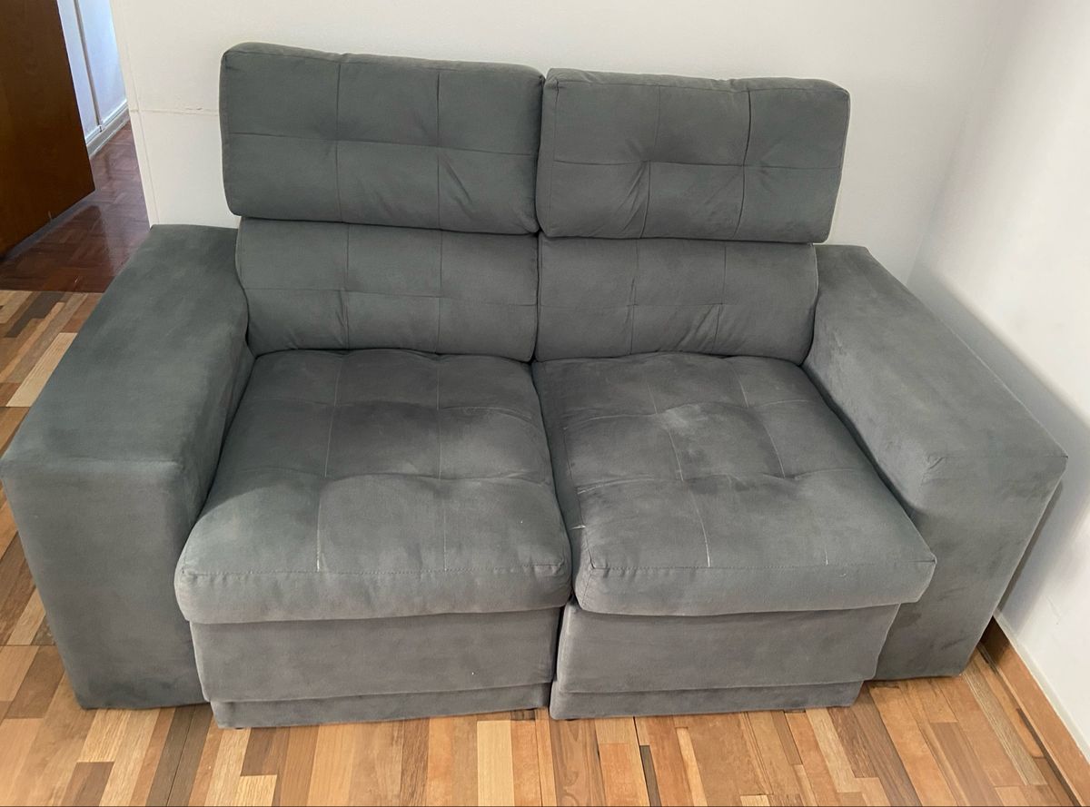 Sofá Retrátil e Reclinável Verde Escuro! Sofá Madeira Madeira Usado