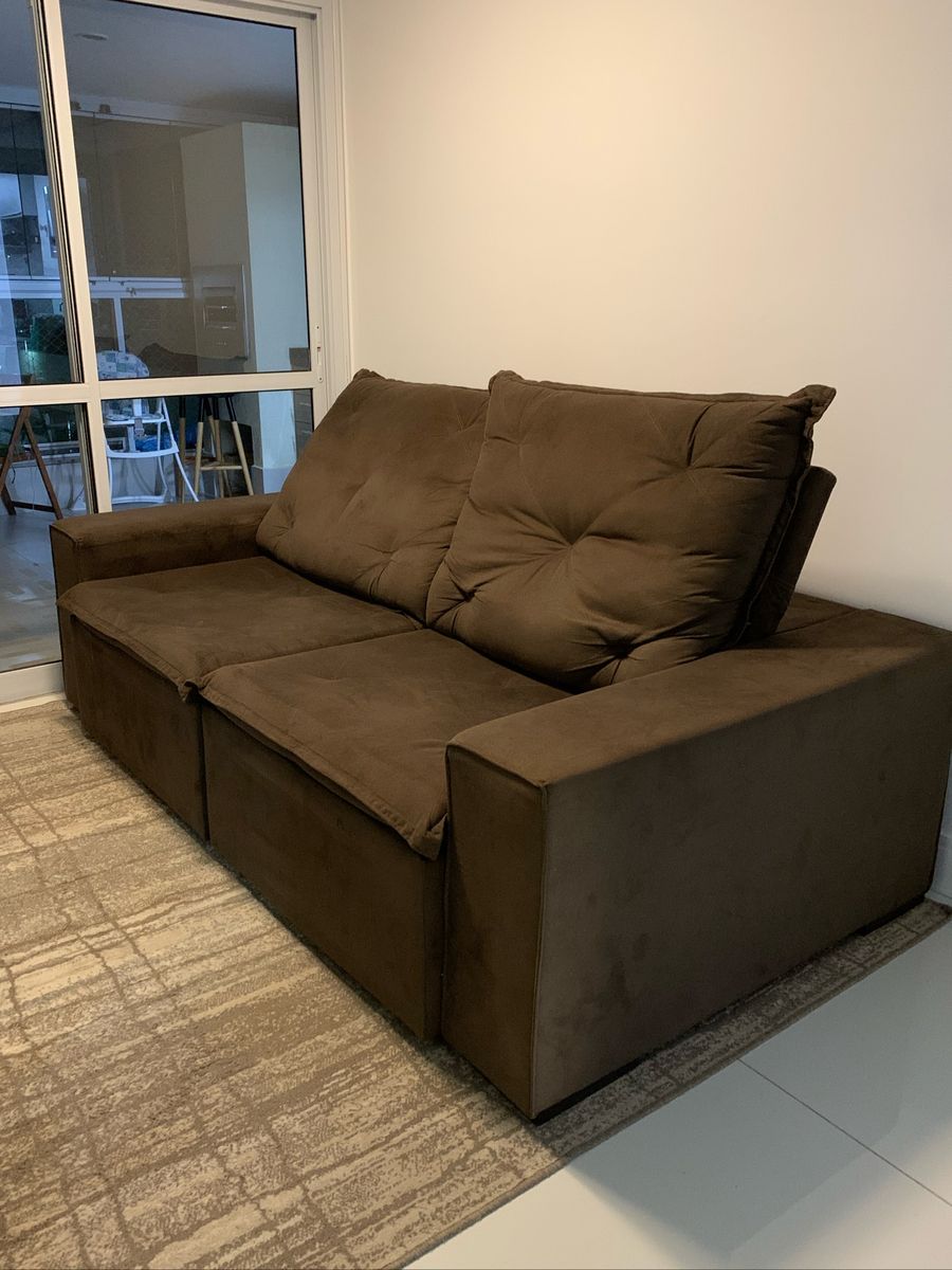 Sofá Retrátil Marrom Sofá Rio Decor Usado 60170138 enjoei