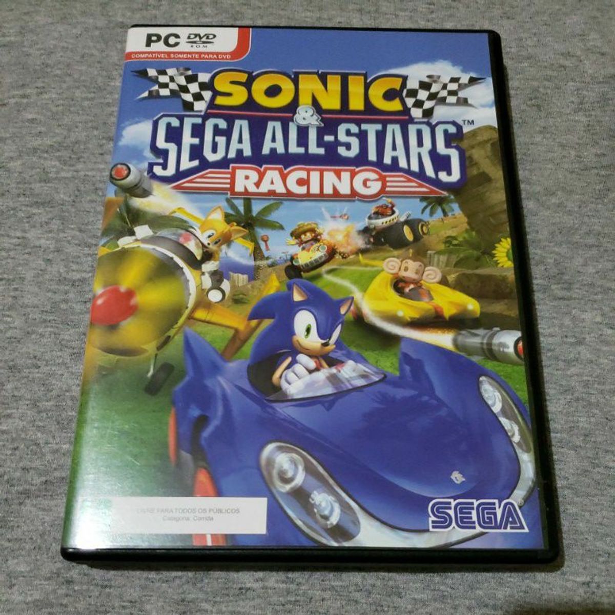 Sonic & Sega All-stars Racing - Pc | Jogo De Computador Dvd Rom Usado ...