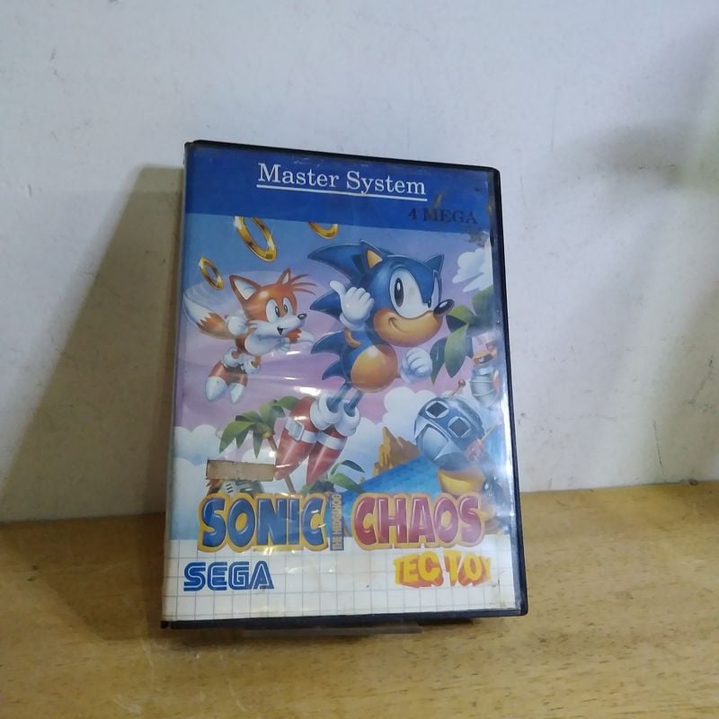 Cartucho Master System Sonic Chaos Tec Toy Completo