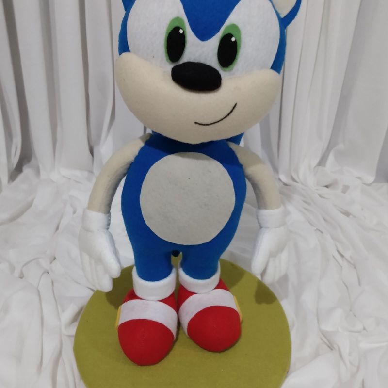 Bonecos Sonic Feltro 35 Cm 2 Peças