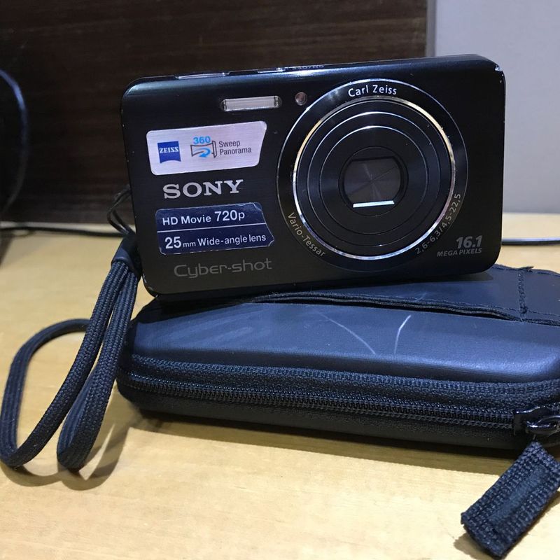 Sony Cybershot Preta Dsc-W650 | Máquina Fotográfica Digital Sony