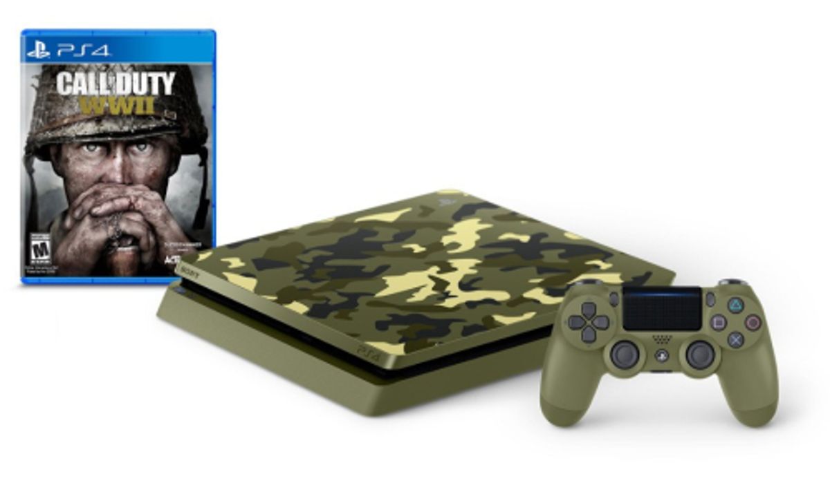 Sony Playstation 4 Slim 1tb Call Of Duty: Wwii Limited Edition Bundle ...