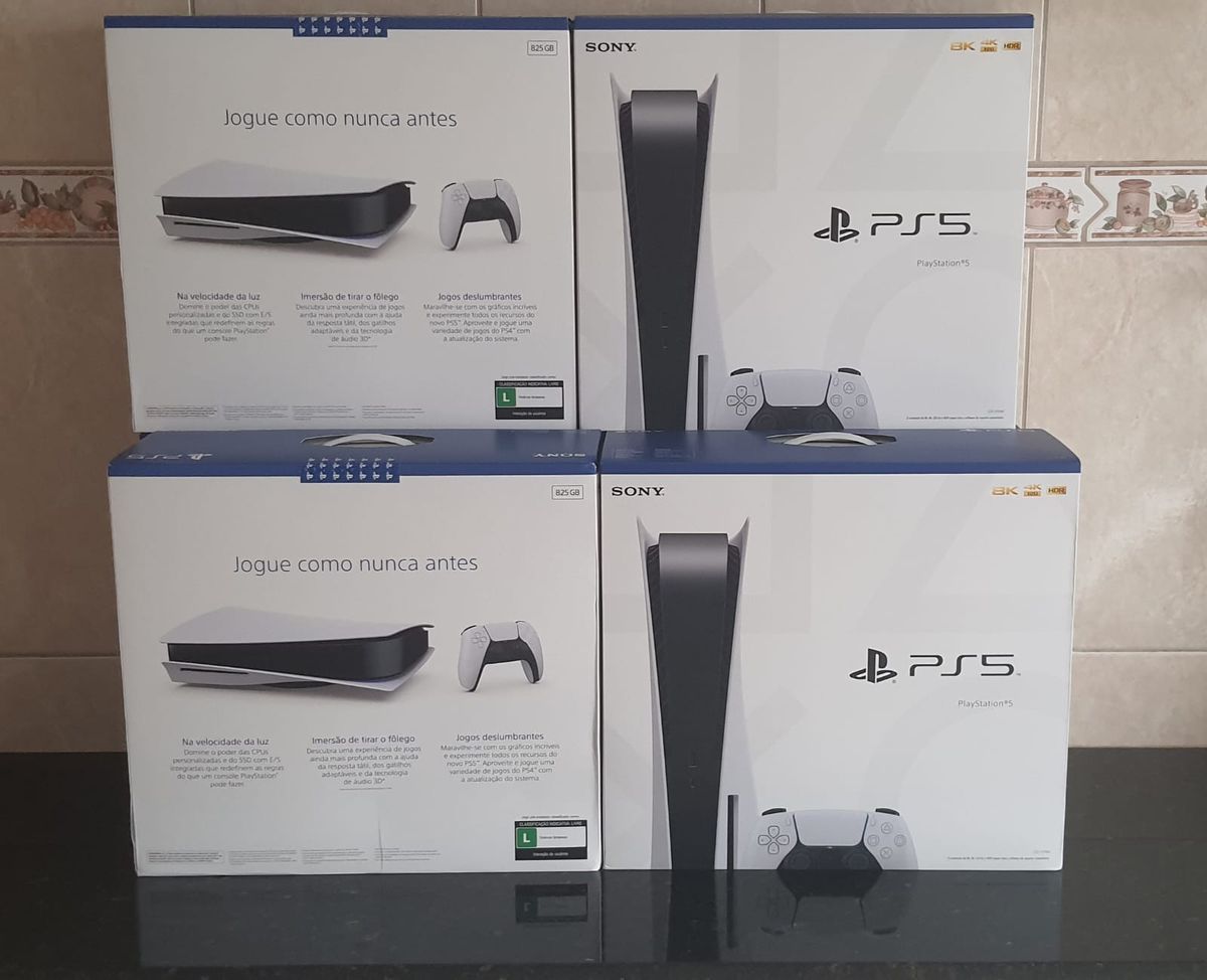 Sony Playstation 5 Com Leitor Bluray - Roda Jogos De Ps4 E Ps5 Novo Lacrado  Com Nota Fiscal E Garantia