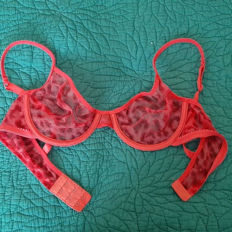 Red calvin-klein-bralette - Depop