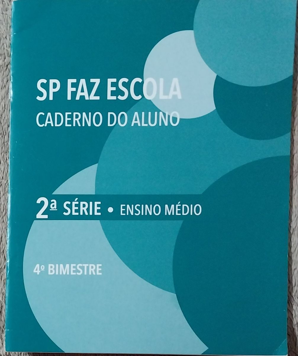 Sp Faz Escola Caderno Do Aluno 2ª Série 4º Bimestre Ensino Médio 1 Livro Usado 84212001 Enjoei 6921