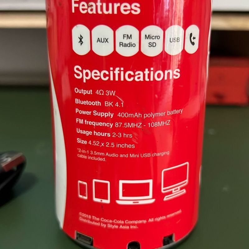 Speaker Caixinha de Som Bluetooth Lata Coca-Cola | Coca-Cola Nunca