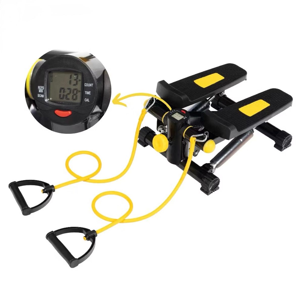 Stepper Step Simulador Caminhada Monitor Lcd Alças de Regulagem ...