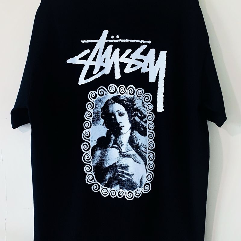 Stussy Monalisa T-Shirt Black | Stussy Nunca Usado 95545501 | enjoei