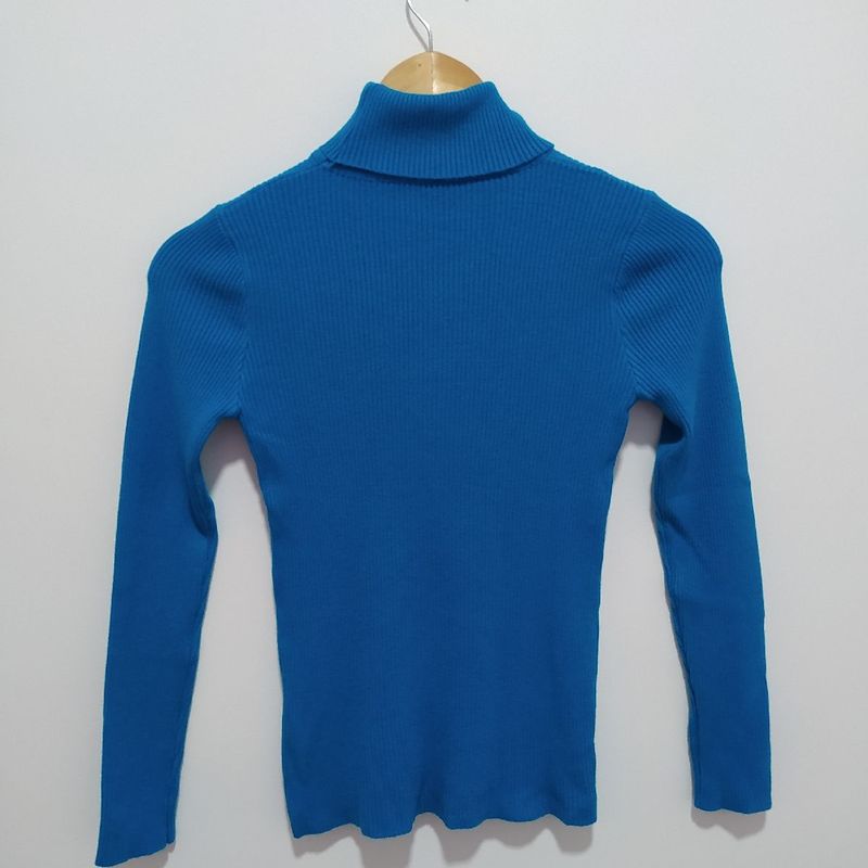 Blusa de Gola Alta Azul Shein | Blusa Feminina Shein Nunca Usado 78294882 |  enjoei