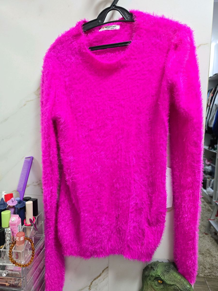 Suéter Feminino Pelinho Pink | Casaco Feminino Nunca Usado 142072026 ...