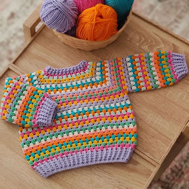 Sueter infantil de store croche