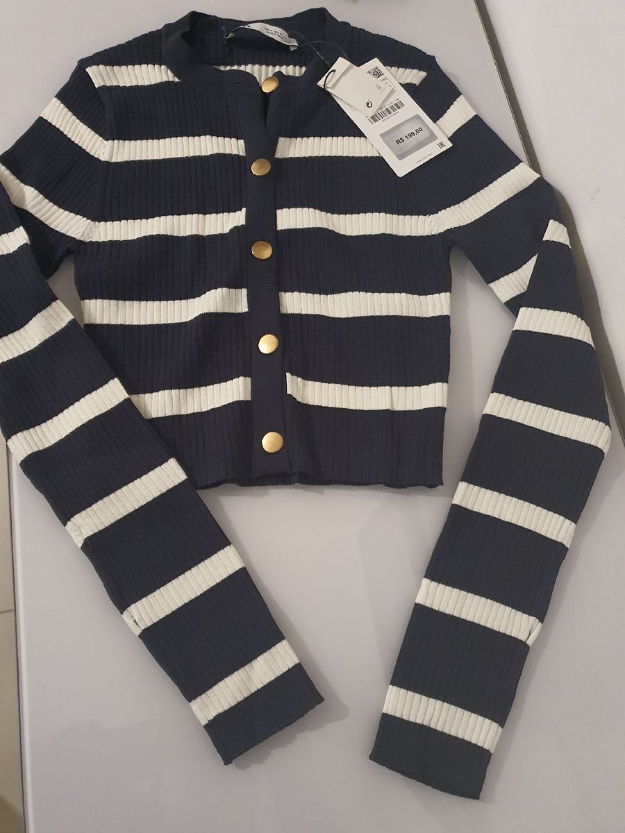 Suéter Listrado Zara . Tam P Casaco Feminino Zara Nunca Usado