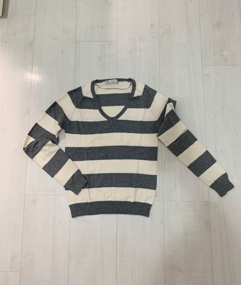 Suéter Listrado Zara Casaco Feminino Zara Usado 48514597 enjoei