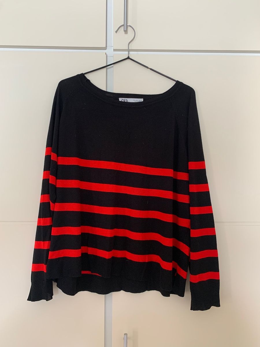 Suéter Listrado Zara Blusa Feminina Zara Usado 83112119 enjoei