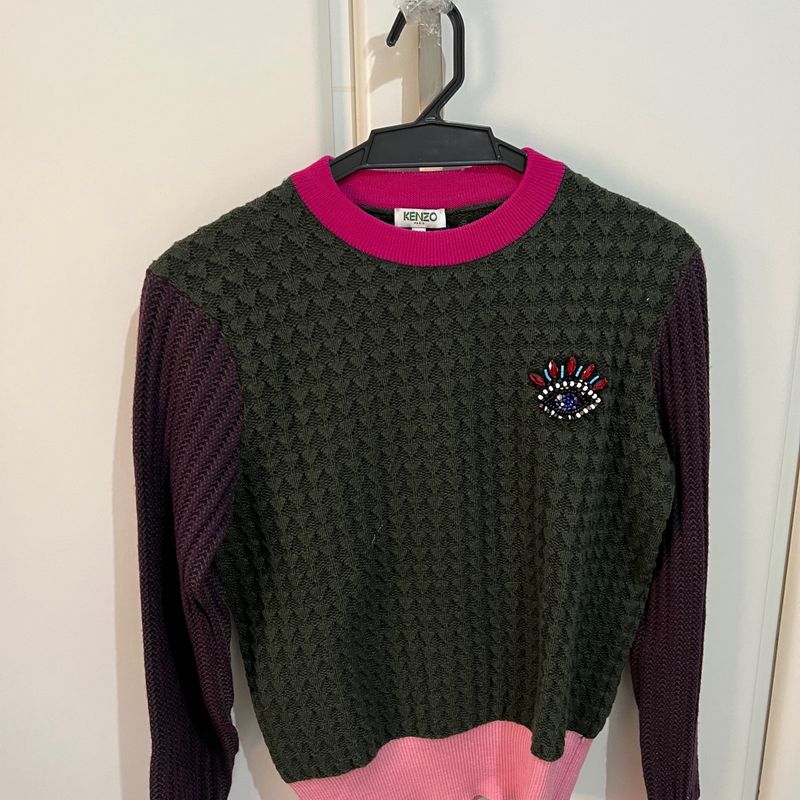 Su ter Sweater Blusa Kenzo Verde Blusa Feminina Kenzo Nunca