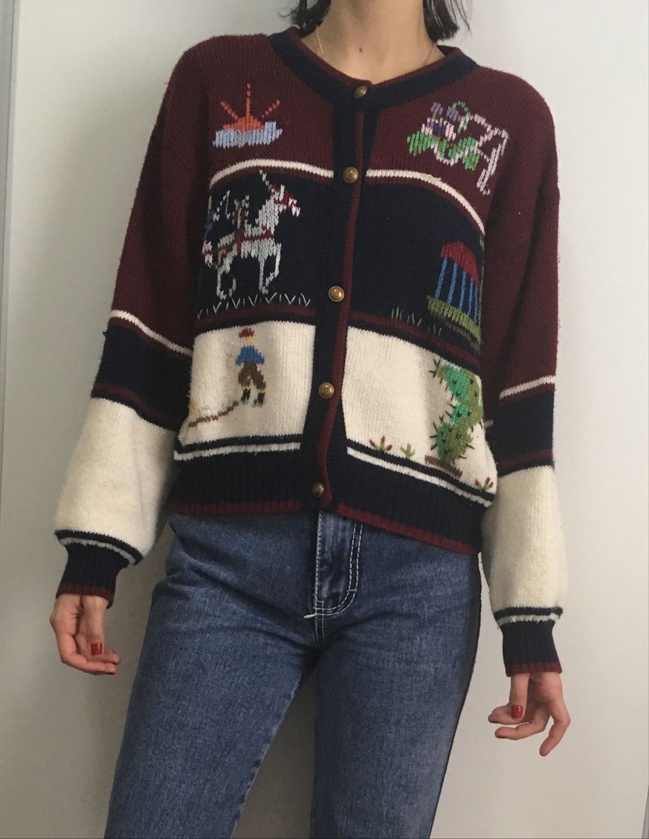 suéter vintage - casaquinhos sem marca