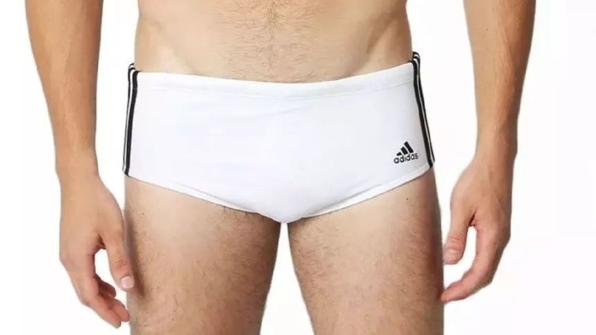 sunga de praia adidas branca