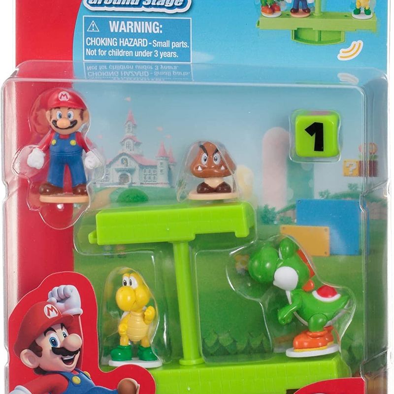 Conjunto De Mini Figuras - Super Mario - Jogo Do Equilíbrio