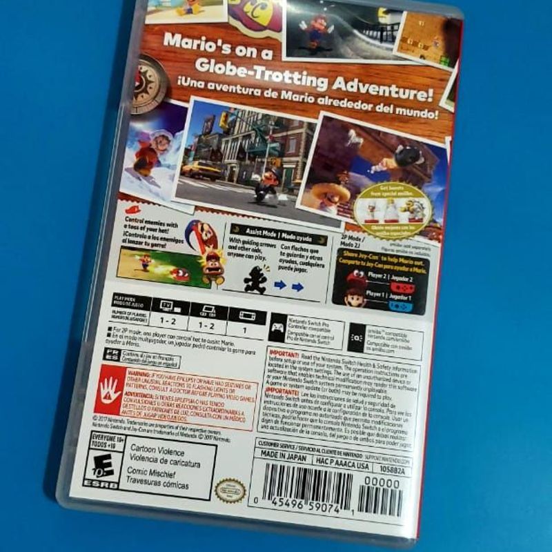 Jogo Super Mario Odyssey Nintendo Switch Mídia Física