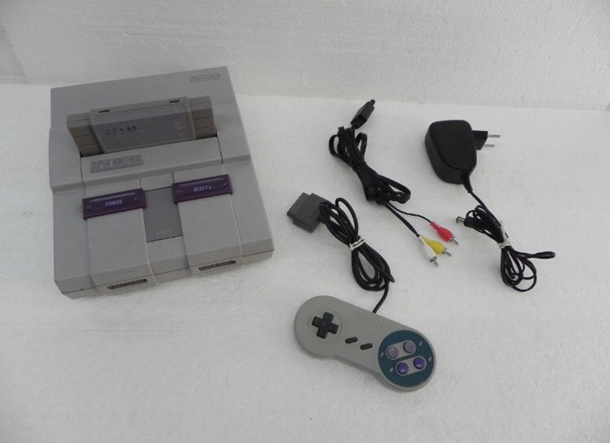 Super Nintendo 1 Controle 1 Jogo de Brinde Snes | Jogo de ...